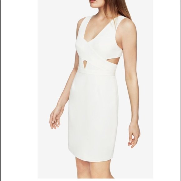 NWT BCBGMAXAZRIA Annalisa Off White Dress.  SZ 4 - Picture 1 of 4